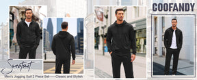 COOFANDY Sweatsuits for Men 2 Piece tracksuit Sets Full Zip Hoodie Sweatpants for Men Casual Sports Jogging Suits S-XXXL
