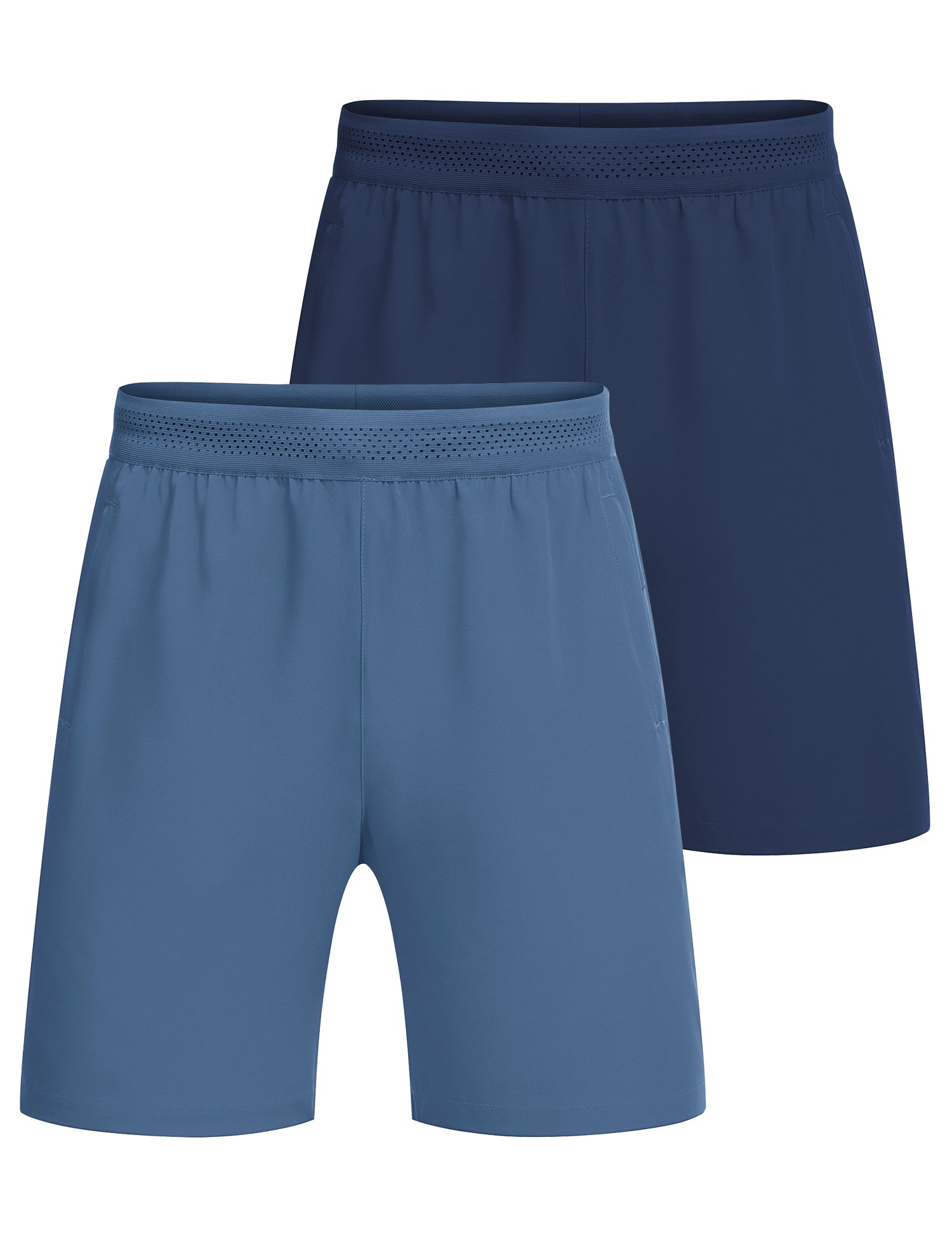 COOFANDY Men's 2 Pack Gym Workout Shorts 7 Inch Quick Dry Athletic Shorts Lightweight Running Shorts with Pockets
