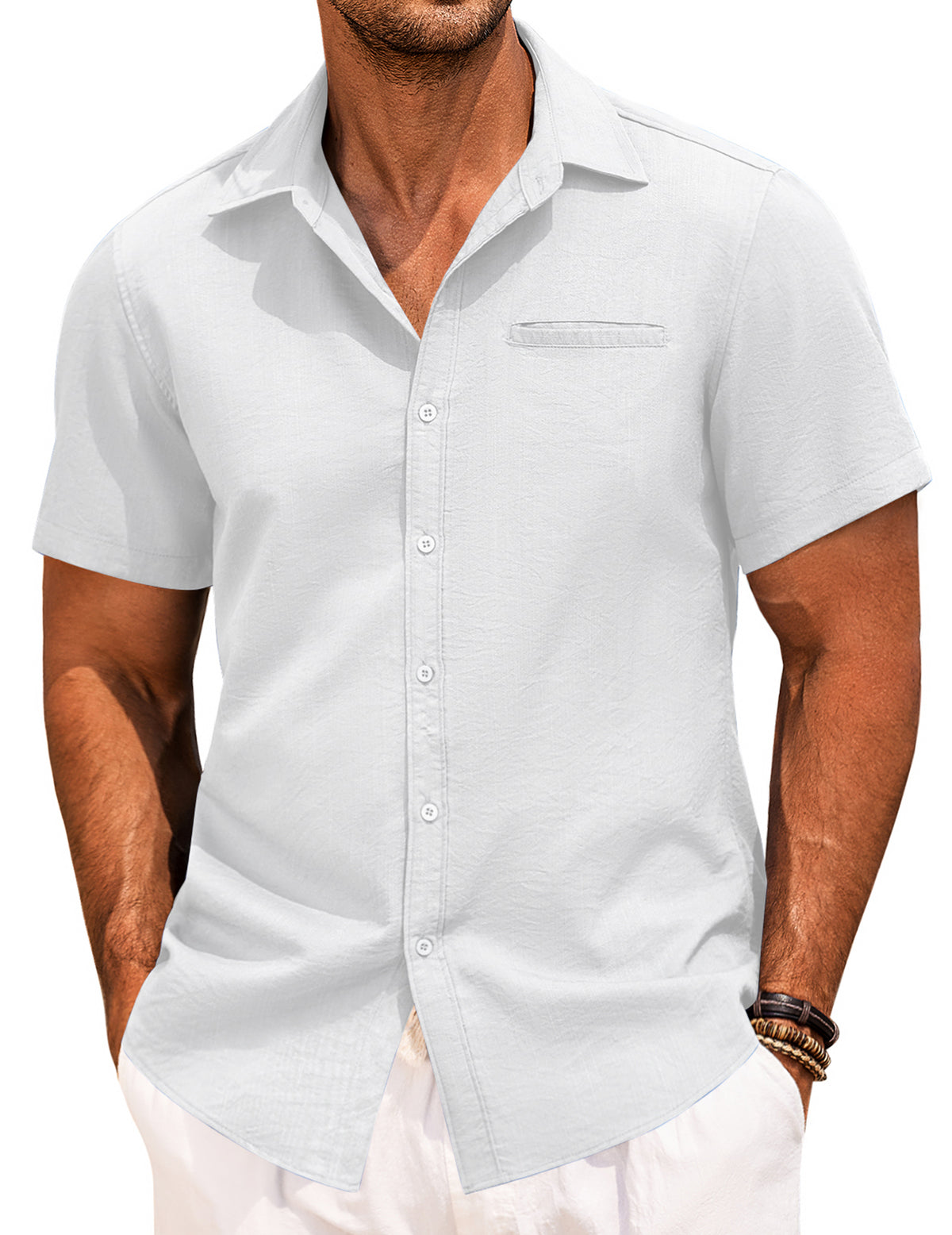 COOFANDY Mens Casual Short Sleeve Button Down Summer Beach Hawaiian Shirts