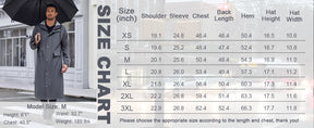 COOFANDY Men's Rain Jacket with Hood Waterproof Lightweight Active Long Raincoat S-XXXL