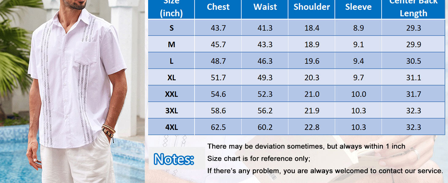 COOFANDY Mens Cuban Guayabera Shirt Short Sleeve Linen Button Down Shirts Casual Summer Beach Tops S-XXXL