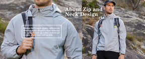 COOFANDY Men's Packable Rain Jacket Lightweight Waterproof Raincoat with Hood Travel Hiking Golf Windbreaker S-XXL