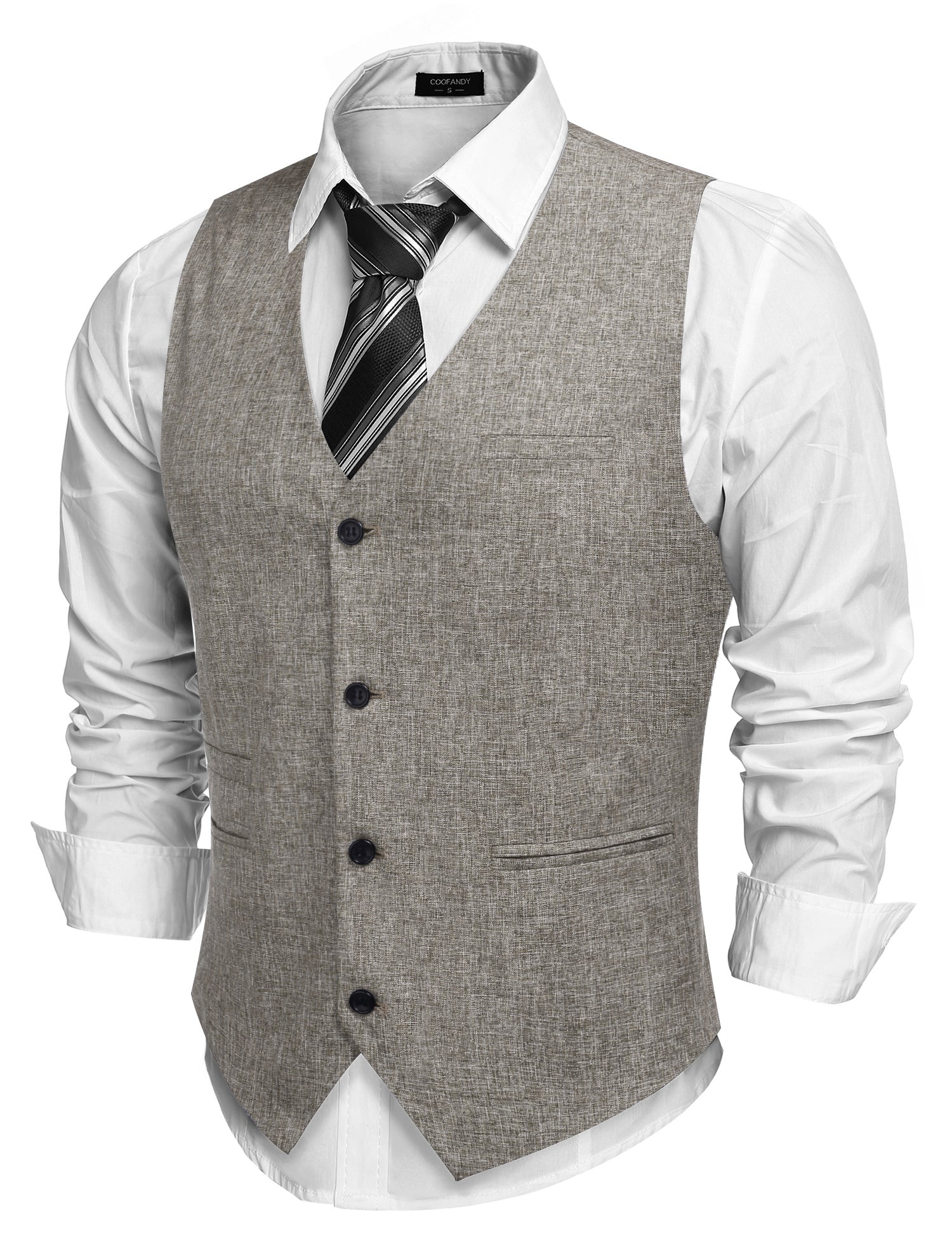 COOFANDY Men's Casual Business Vests Lightweight Waistcoat Slim Fit Suit Vest