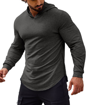 COOFANDY Men's Workout Sweatshirts Long Sleeve Muscle Fit Athletic Gym Hoodies Pullover