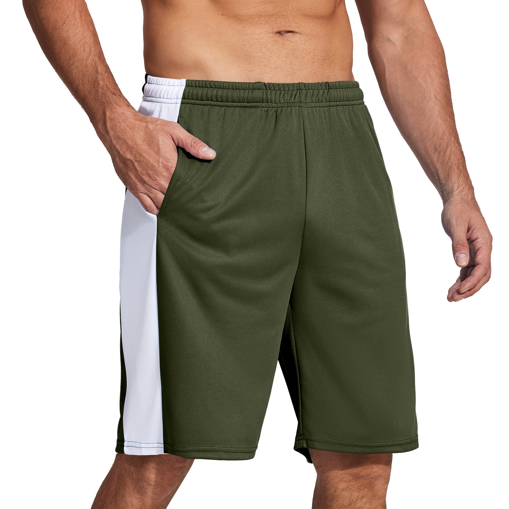 COOFANDY Mens Long Basketball Shorts Mesh Gym Athletic Shorts with Pockets