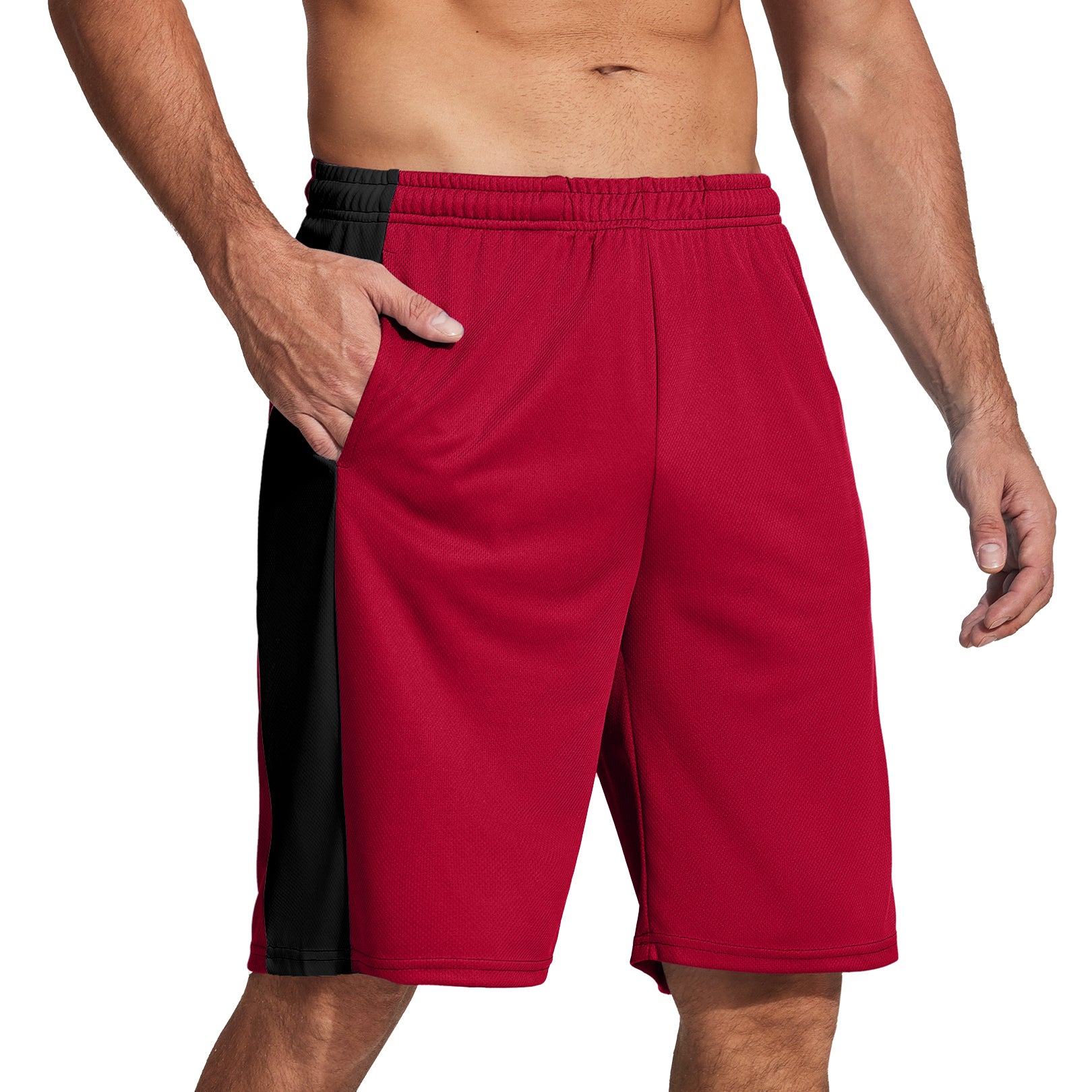COOFANDY Mens Long Basketball Shorts Mesh Gym Athletic Shorts with Pockets