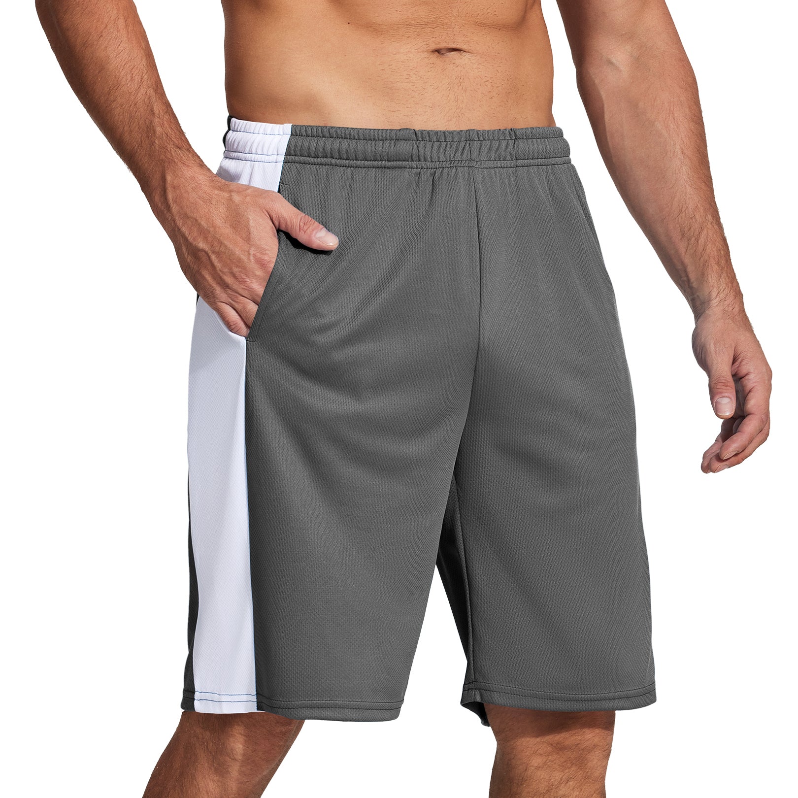 COOFANDY Mens Long Basketball Shorts Mesh Gym Athletic Shorts with Pockets