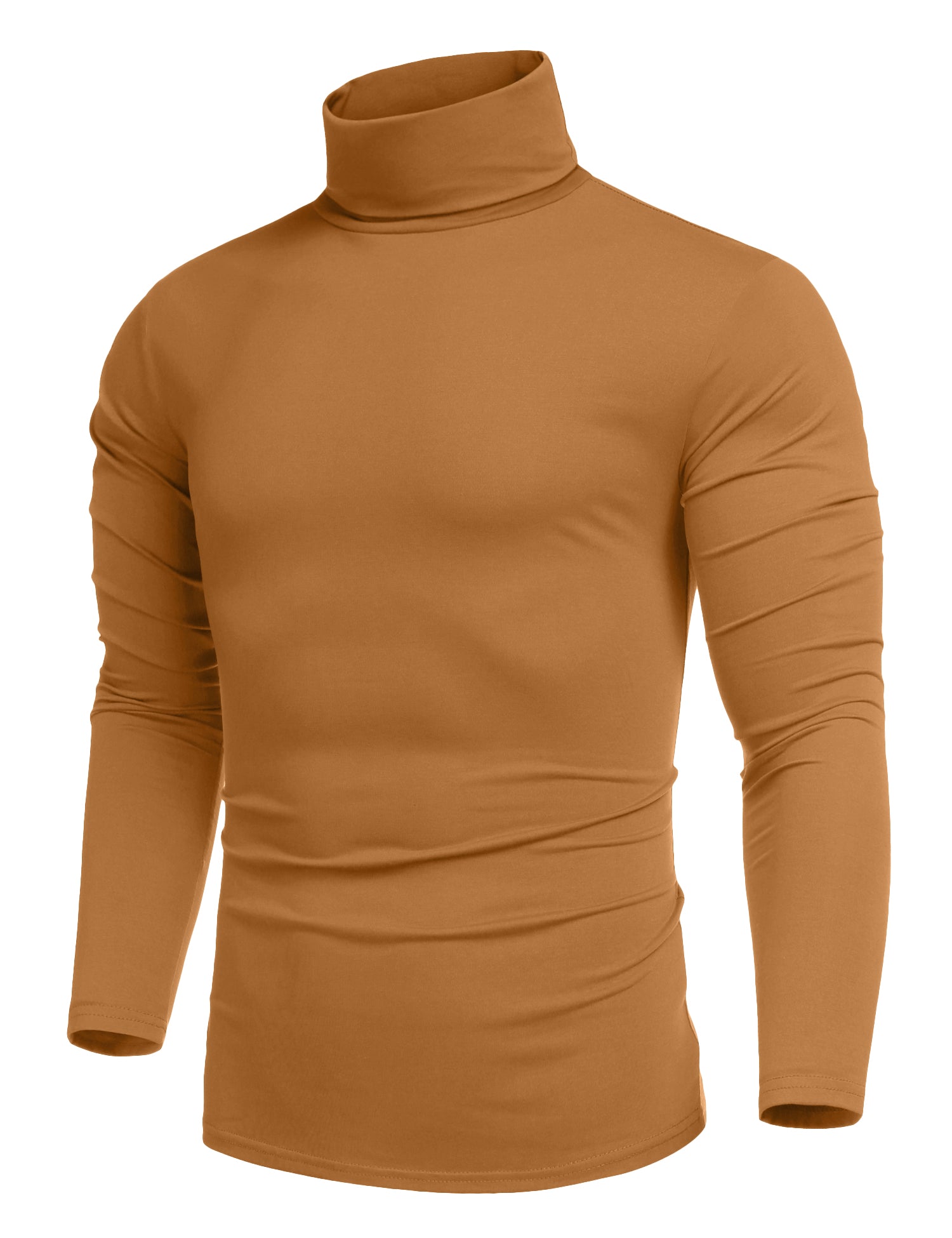 COOFANDY Men's Casual Slim Fit Turtleneck T Shirts Lightweight Basic Cotton Pullovers