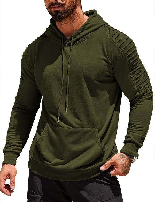 COOFANDY Mens Hoodie Sweatshirts Casual Drawstring Hoodies Fashion Hooded Collar Athletic Pullover with Pocket