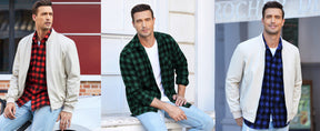 COOFANDY Men's Flannel Plaid Shirts Long Sleeve Casual Cotton Button Down Shirts S-XXL
