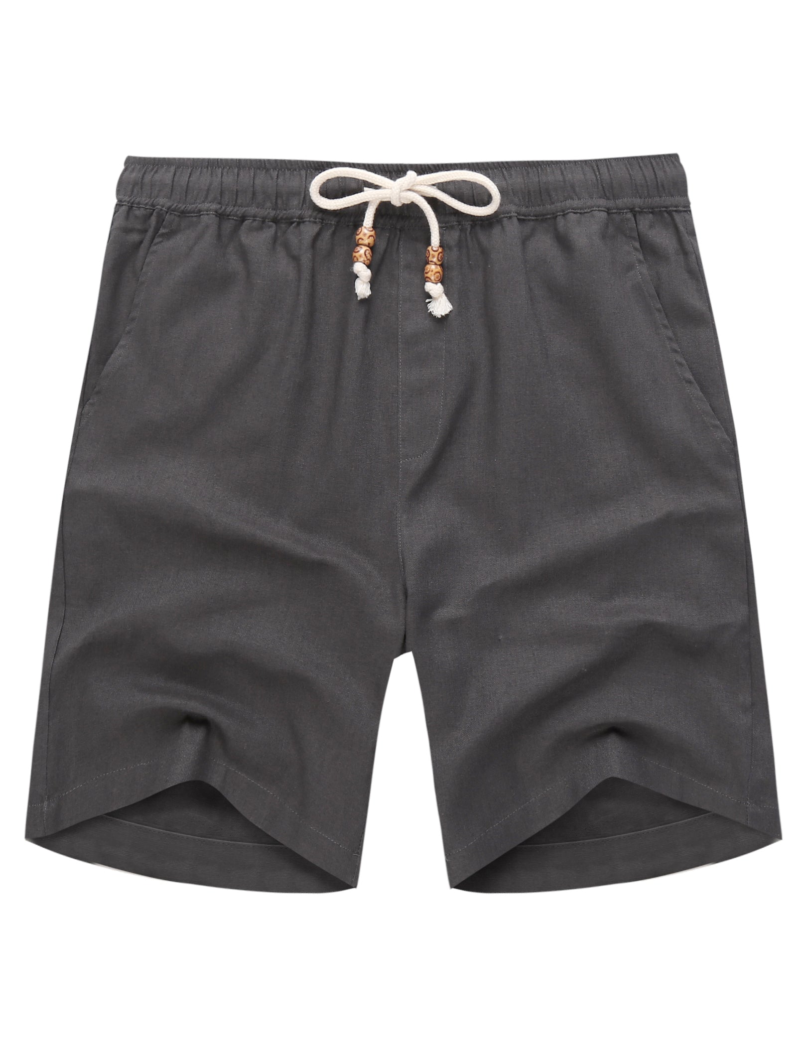 COOFANDY Men's Linen Shorts Casual Elastic Waist Drawstring Summer Beach Shorts