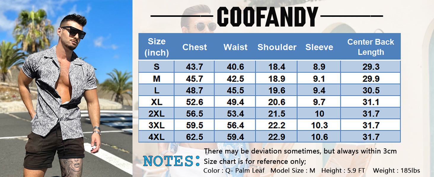 COOFANDY Men's Hawaiian Floral Shirts Cotton Linen Button Down Tropical Holiday Beach Shirts S-XXXL