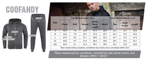 COOFANDY Tracksuit Mens with Zipper Pockets Full Zip Hoodie Sweatsuit 2 Pieces Running Jogging Sports Casual Sweat Suits S-XXL