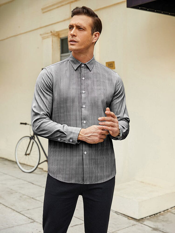 Classic Regular Fit Plaid Shirt (US Only) Shirts coofandy 