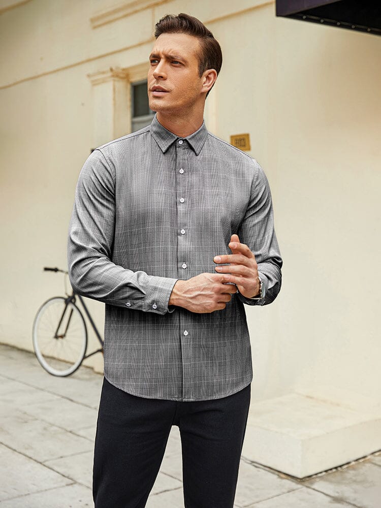 Classic Regular Fit Plaid Shirt (US Only) Shirts coofandy 