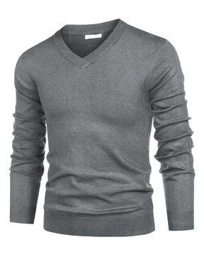 COOFANDY Mens V Neck Dress Sweater Long Sleeve Slim Fit Fashion Pullover Sweater