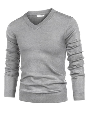 COOFANDY Mens V Neck Dress Sweater Long Sleeve Slim Fit Fashion Pullover Sweater