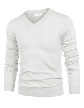 COOFANDY Mens V Neck Dress Sweater Long Sleeve Slim Fit Fashion Pullover Sweater