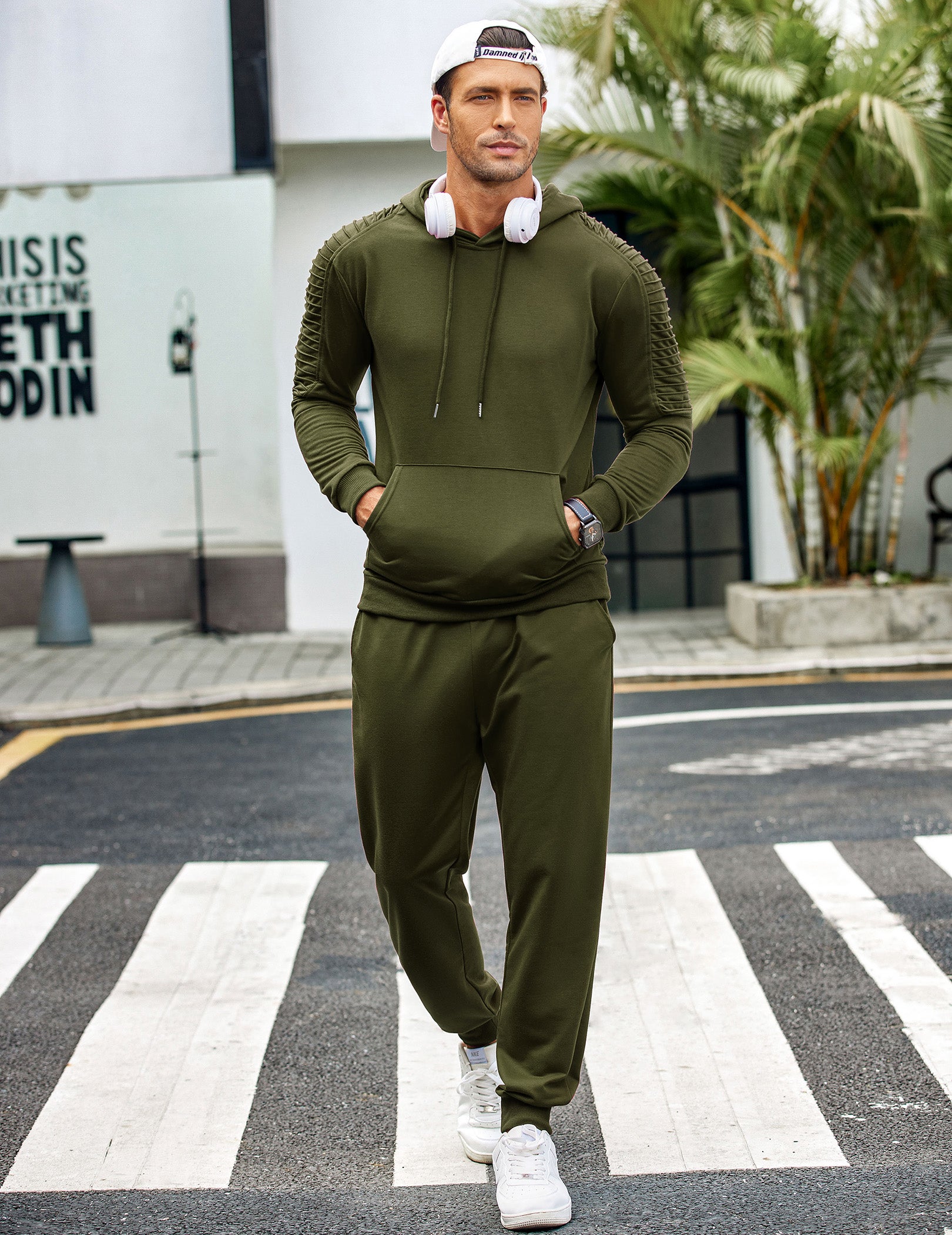 COOFANDY Men's Tracksuit 2 Piece Hoodie Sweatsuit Sets Casual Jogging Athletic Suits