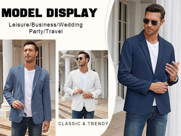 COOFANDY Men's Casual Linen Blazer Lightweight Regular Fit Sport Coat One Button Suit Jacket