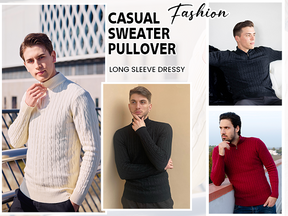 COOFANDY Men's Quarter Zip Sweater Slim Fit Casual Knitted Turtleneck Pullover Mock Neck Polo Sweater