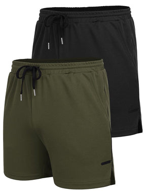2-Piece Mesh Lightweight Workout Shorts (US Only) Shorts coofandy Army Green/Black S 