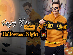 COOFANDY Men's Christmas Sweater Ugly Knitted Xmas Sweaters Casual Snowflake Pullover Knitwear