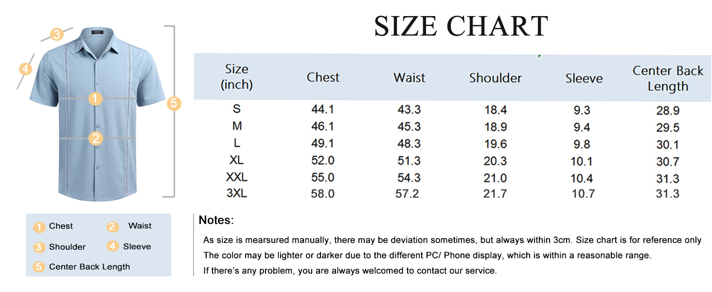 COOFANDY Mens Short Sleeve Cuban Guayabera Shirt Casual Summer Beach Button Down Shirts S-XXXL