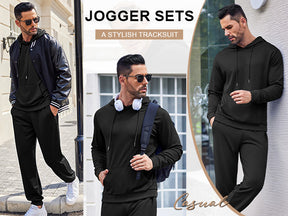 COOFANDY Sweatsuits for Men 2 Piece Tracksuit Casual Athletic Jogging Suit Hooded Set