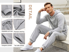 COOFANDY Sweatsuits for Men 2 Piece Tracksuit Casual Athletic Jogging Suit Hooded Set