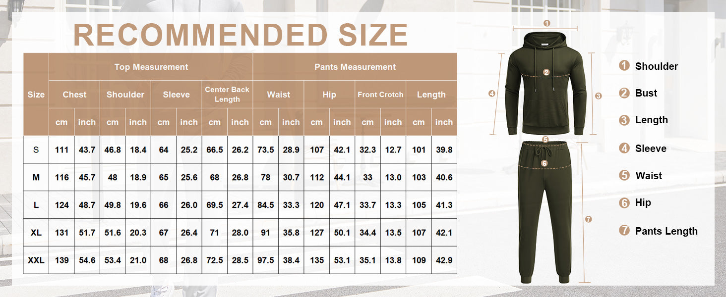 COOFANDY Sweatsuits for Men 2 Piece Tracksuit Casual Athletic Jogging Suit Hooded Set