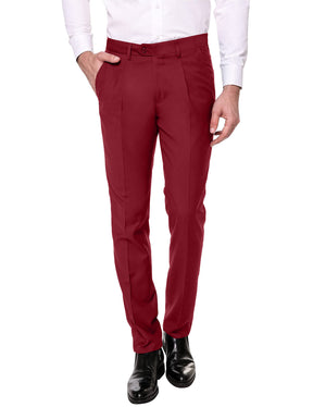 COOFANDY Men's Classic Fit Flat Front Dress Pants No Iron Premium Casual Pants Expandable Waist Suit Pants