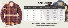 COOFANDY Men's Faux Shearling Lined Flannel Shirt Jacket Long Sleeve Button Up Fleece Plaid Shirts S-XXL
