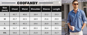 COOFANDY Mens Casual Button Down Shirts Long Sleeve Wrinkle Free Untucked Dress Shirts S-XXL