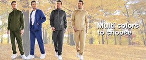 COOFANDY Mens 2 Piece Velour Tracksuit Full Zip Jackets Pants Velvet Jogging Suits Sweatsuit Set S-XXL
