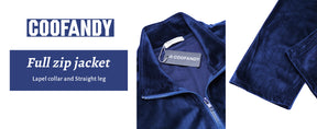 COOFANDY Mens 2 Piece Velour Tracksuit Full Zip Jackets Pants Velvet Jogging Suits Sweatsuit Set S-XXL