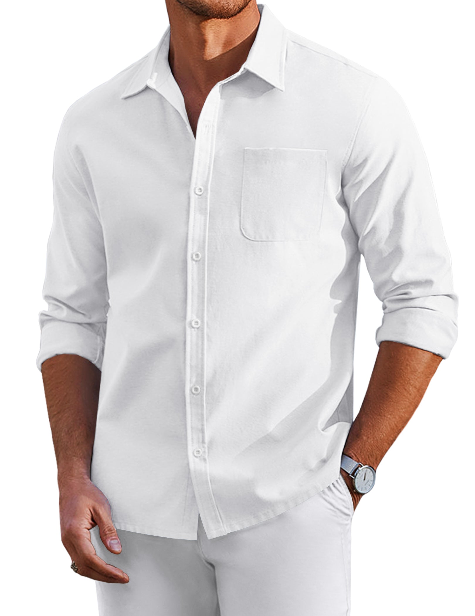 COOFANDY Men's Oxford Shirt Long Sleeve Casual Button Down Shirts Regular Fit Dress Shirts