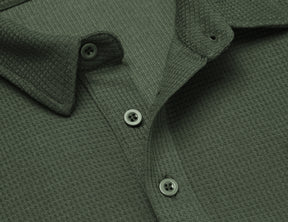 COOFANDY Men's Waffle Knit Polo Shirt and Shorts Set 2 Pieces Outfits Summer Suit Casual Tracksuit with Pockets