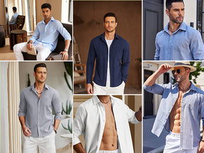 COOFANDY Men's Long Sleeve Button Down Casual Untucked Regular-Fit Oxford Dress Shirts
