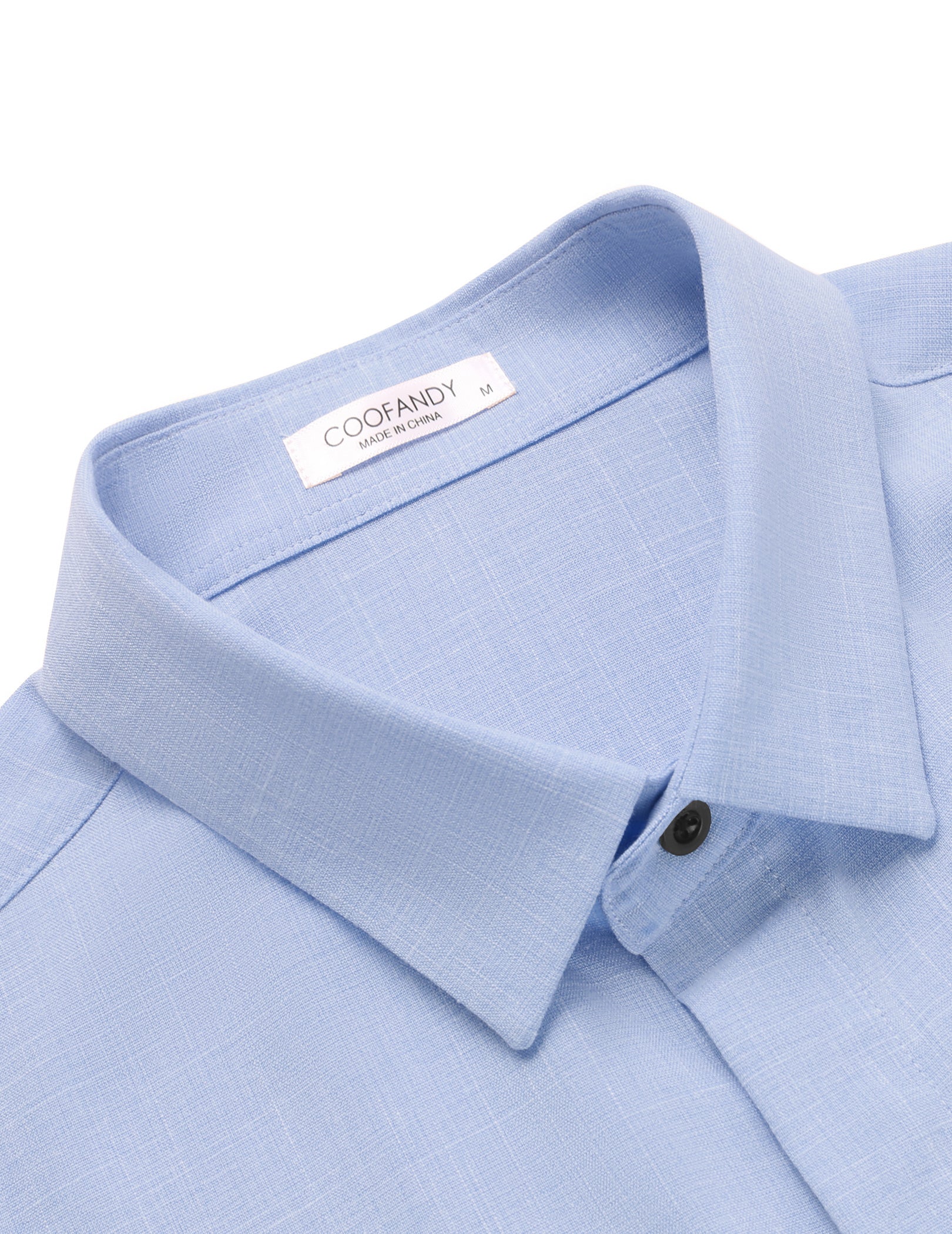 COOFANDY Men's Linen Short Sleeve Casual Button Down Shirt