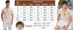COOFANDY Men's Knit Button Down Shirt 2025 Vintage Short Sleeve Polo Shirt Casual Beach Tops S-XXL