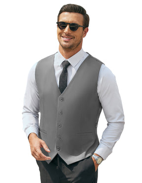 COOFANDY Men's Business Suit Vest Casual Dress Vest Slim Fit Formal Waistcoat
