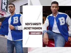 COOFANDY Men's Varsity Jacket Wool Blend Letterman Bomber Jacket Baseball Lightweight Jacket S-XXL