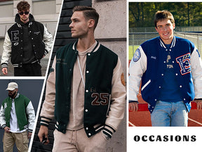 COOFANDY Men's Varsity Jacket Wool Blend Letterman Bomber Jacket Baseball Lightweight Jacket S-XXL