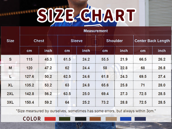 COOFANDY Men's Varsity Jacket Wool Blend Letterman Bomber Jacket Baseball Lightweight Jacket S-XXL
