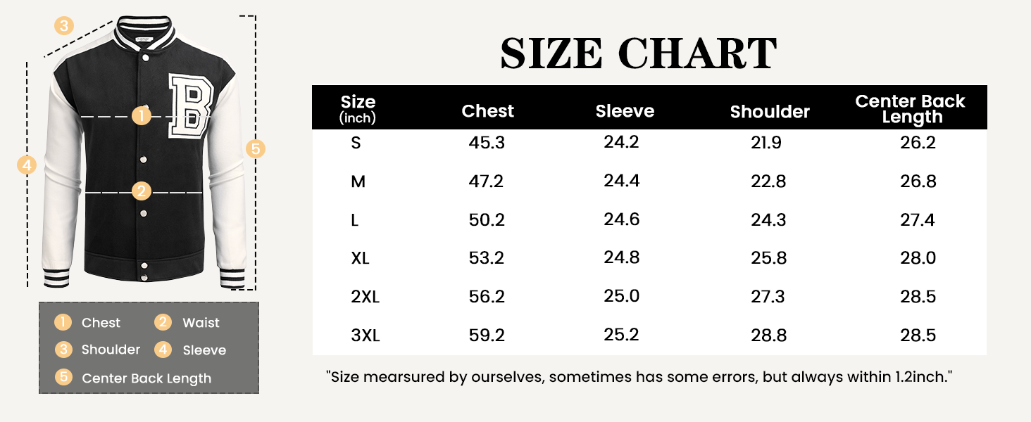 COOFANDY Men's Varsity Jacket Wool Blend Letterman Bomber Jacket Baseball Lightweight Jacket S-XXL
