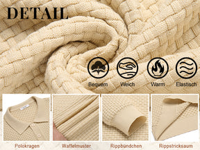 COOFANDY Men's Knit Polo Shirts Long Sleeve Sweater Polo Lightweight Fashion Casual Collared T Shirts