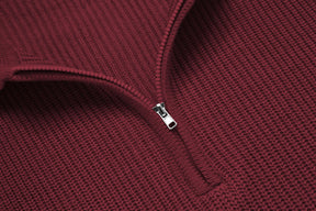 COOFANDY Mens Knit Polo Shirt Quarter Zip Slim Fit Pullover Long Sleeve Sweater Polo