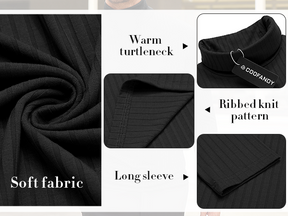 COOFANDY Men's Turtleneck Slim Fit Lightweight Basic Ribbed Sweaters