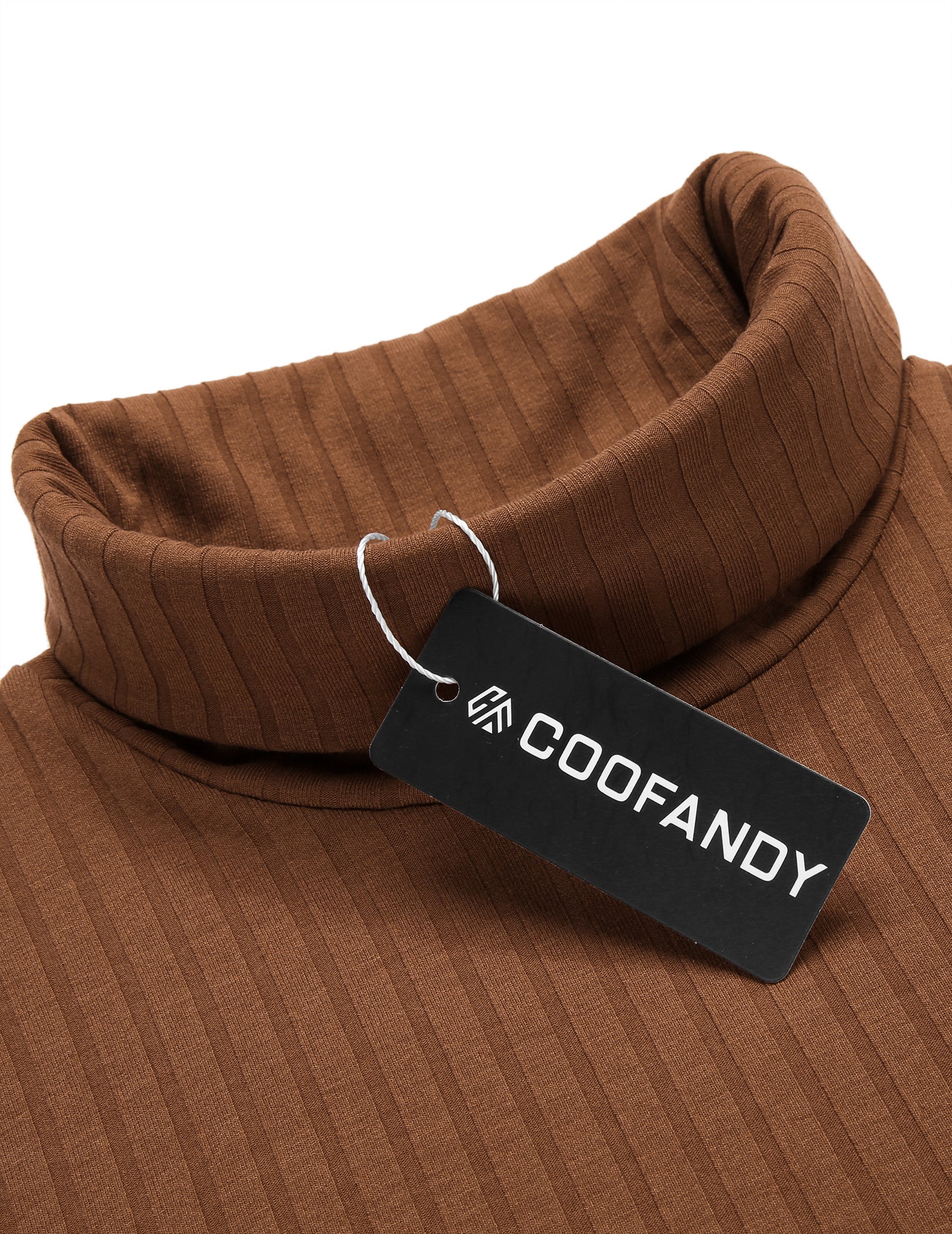 COOFANDY Men's Turtleneck Slim Fit Lightweight Basic Ribbed Sweaters